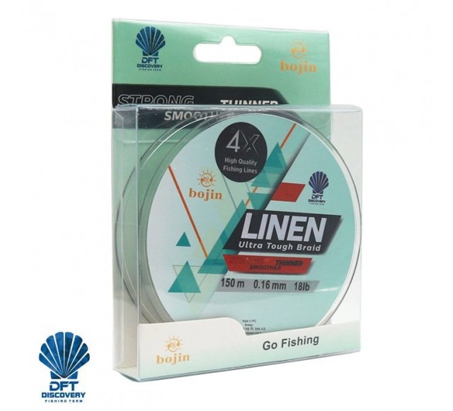 DFT Bojin 4X Linen İp Misina 0.16 mm  150 m  Yeşil…