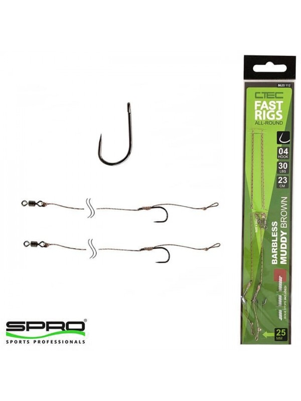 SPRO Fast Rigs MuddyBarbless Hazır İğne Takımı #04…