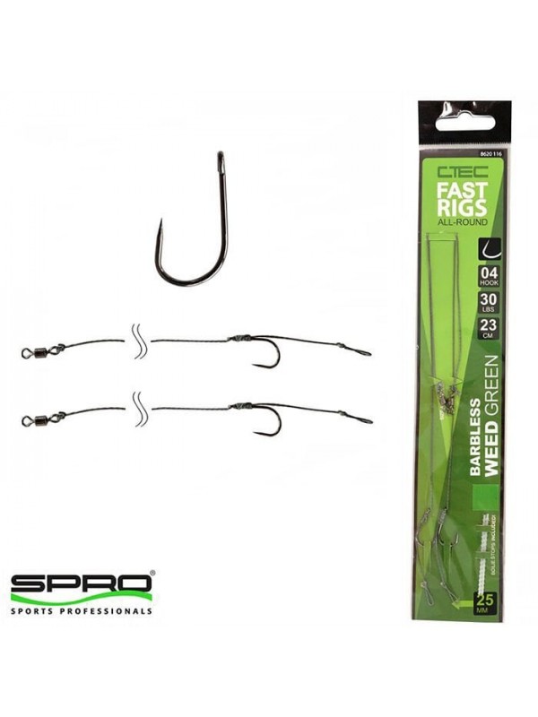 SPRO Fast Rigs WeedyBarbless Hazır İğne Takımı #04…