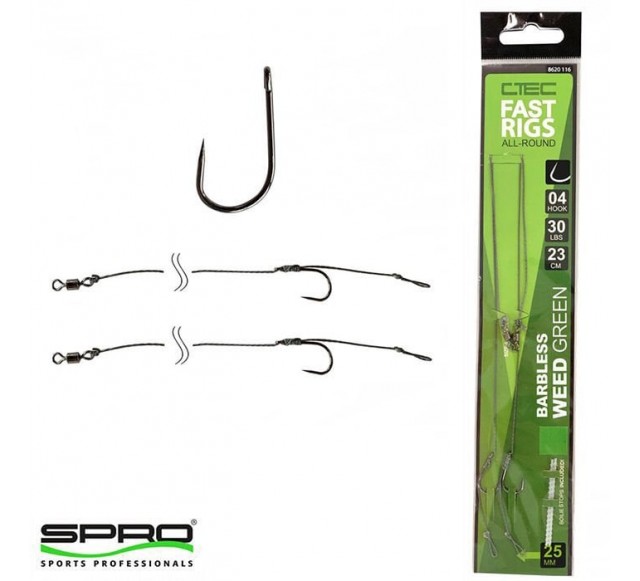 SPRO Fast Rigs WeedyBarbless Hazır İğne Takımı #04