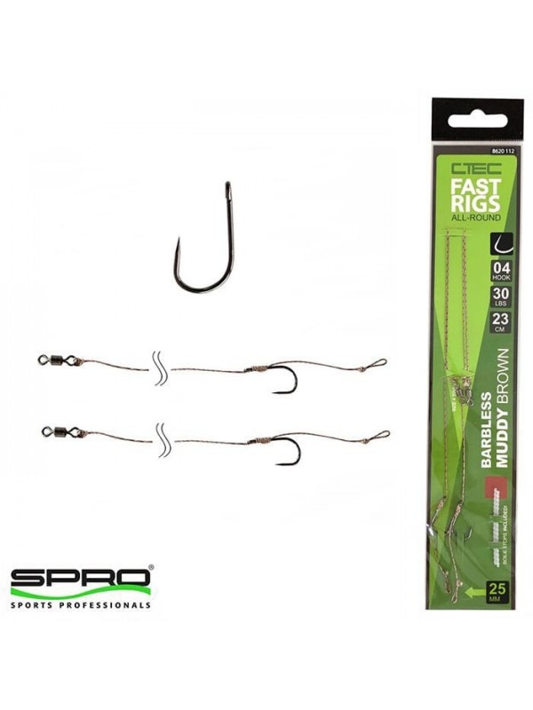 SPRO Fast Rigs MuddyBarbless Hazır İğne Takımı #06…