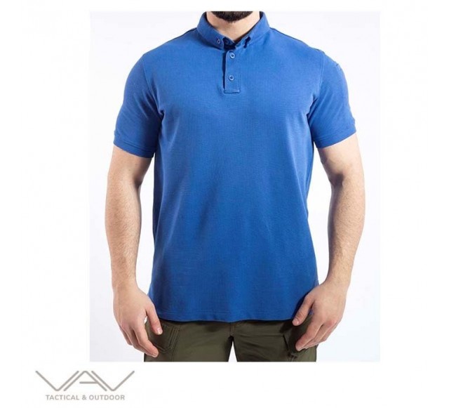 VAV Tlac-01 Polo Yaka Tişört - Mavi