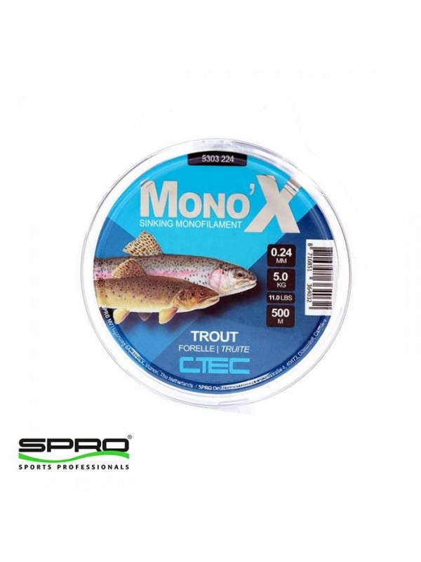 SPRO C-TEC MONO X TROUT 0.24mm 500m Misina 1/1…