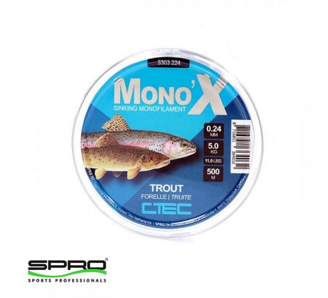 SPRO C-TEC MONO X TROUT 0.24mm 500m Misina 1/1