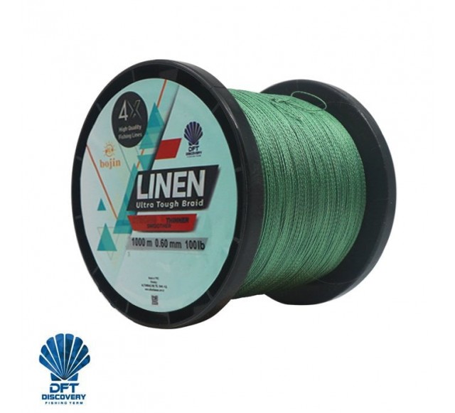 DFT Bojin 4X Linen İp Misina 0.60 mm  1000 m  Yeşil…