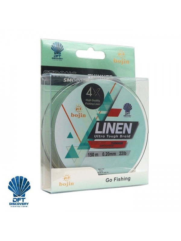 DFT Bojin 4X Linen İp Misina 0.20 mm 150 m Yeşil…