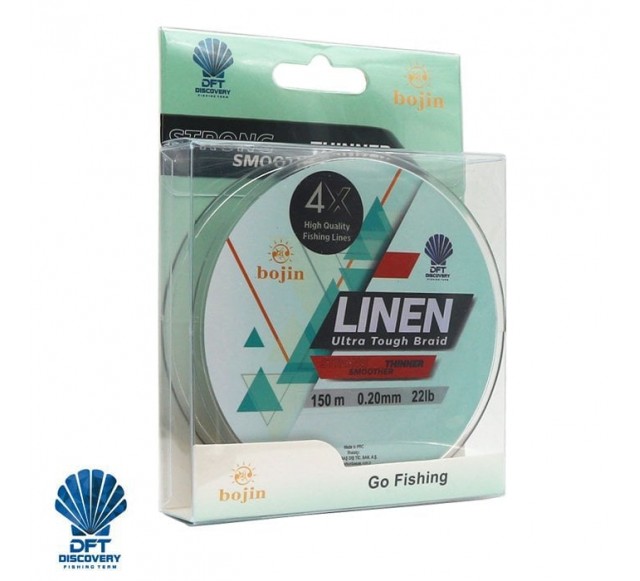 DFT Bojin 4X Linen İp Misina 0.20 mm 150 m Yeşil…