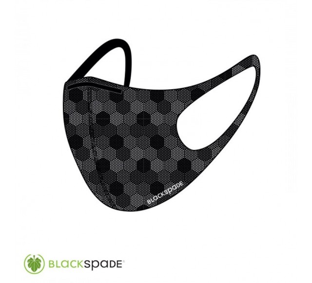 BLACKSPADE Unisex Koruyucu Maske Altıgen Desen…