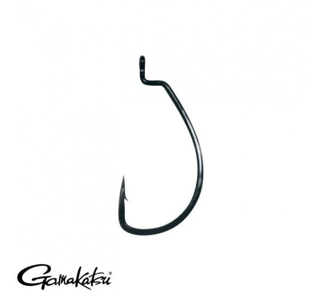 GAMAKATSU Worm Offset Ewg Sl #2/0 Siyah  1/6