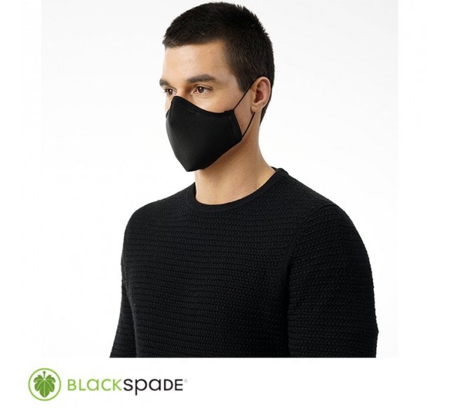 BLACKSPADE Unisex Örme Kumaş Maske Siyah