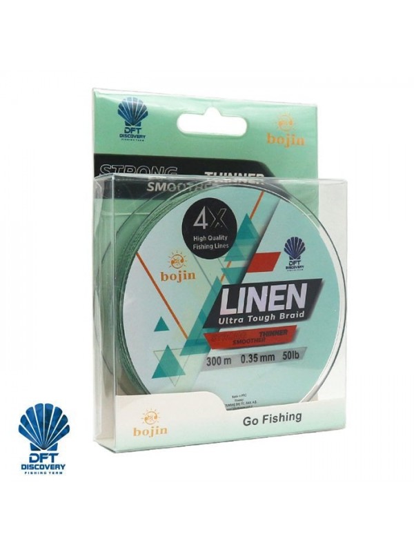 DFT Bojin 4X Linen İp Misina 0.35 mm  300 m  Yeşil…