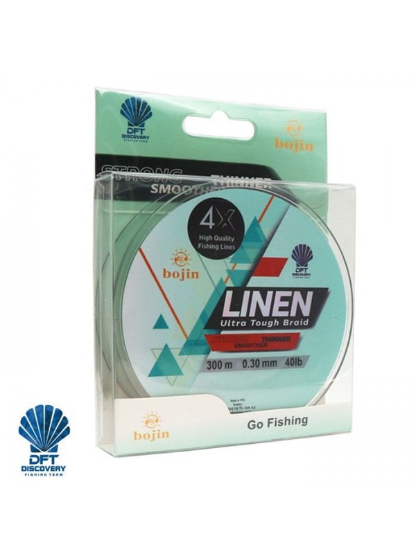 DFT Bojin 4X Linen İp Misina 0.30 mm  300 m  Yeşil…