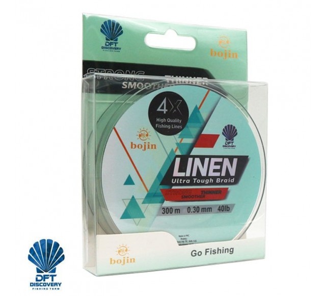 DFT Bojin 4X Linen İp Misina 0.30 mm  300 m  Yeşil…