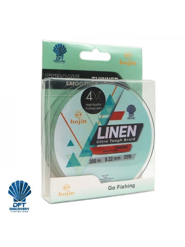 DFT Bojin 4X Linen İp Misina 0.22 mm 300 m Yeşil…