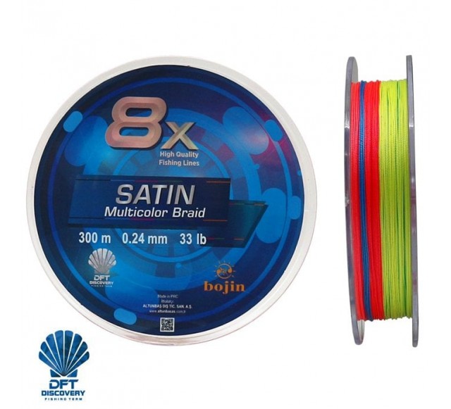 DFT Bojin 8X Satin M.Color İp Misina 0.24 mm 300 m…