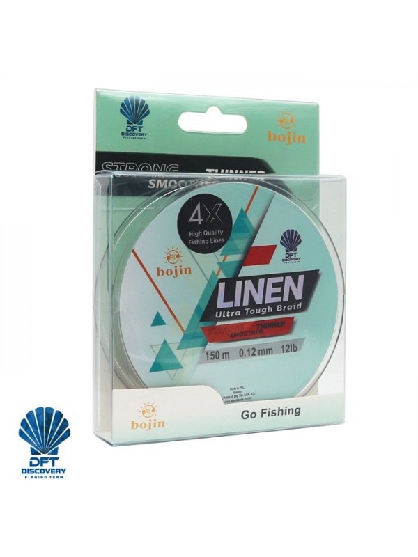 DFT Bojin 4X Linen İp Misina 0.12 mm  150 m  Yeşil…