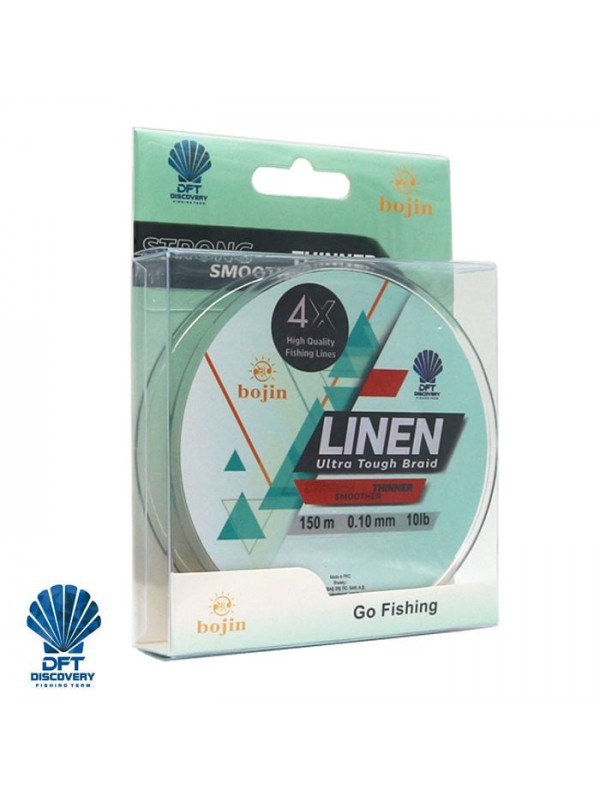 DFT Bojin 4X Linen İp Misina 0.10 mm  150 m  Yeşil…