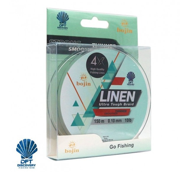 DFT Bojin 4X Linen İp Misina 0.10 mm  150 m  Yeşil…