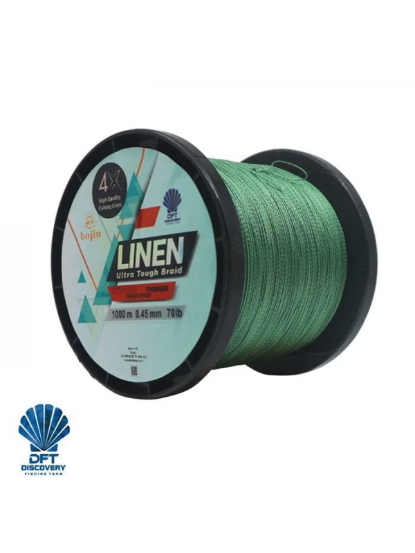 DFT Bojin 4X Linen İp Misina 0.45 mm  1000 m  Yeşil…