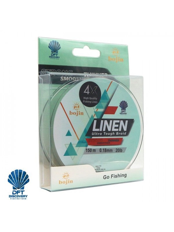 DFT Bojin 4X Linen İp Misina 0.18 mm  150 m  Yeşil…