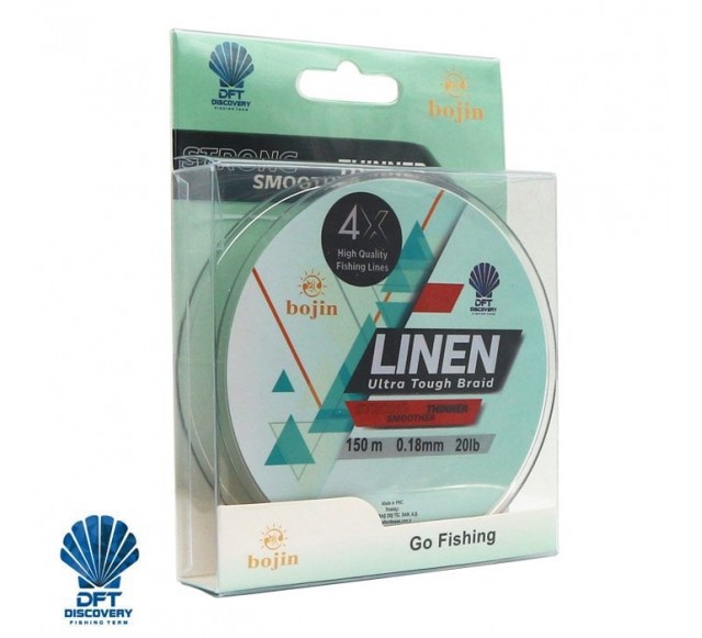 DFT Bojin 4X Linen İp Misina 0.18 mm  150 m  Yeşil…