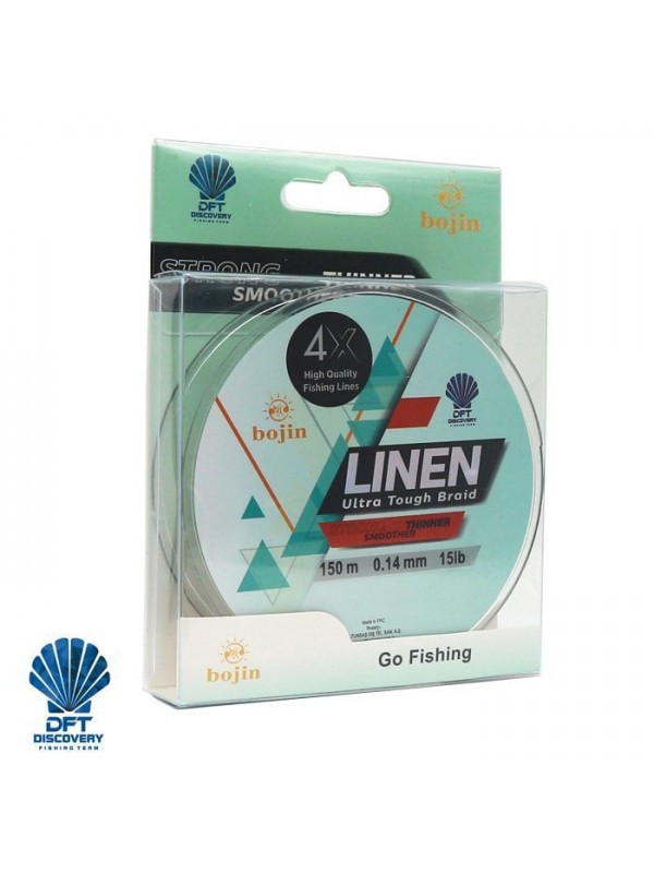 DFT Bojin 4X Linen İp Misina 0.14 mm  150 m  Yeşil…