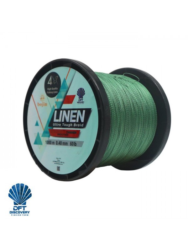 DFT Bojin 4X Linen İp Misina 0.40 mm  1000 m  Yeşil…