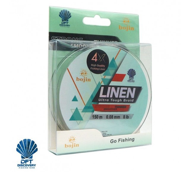 DFT Bojin 4X Linen İp Misina 0.08 mm  150 m  Yeşil…