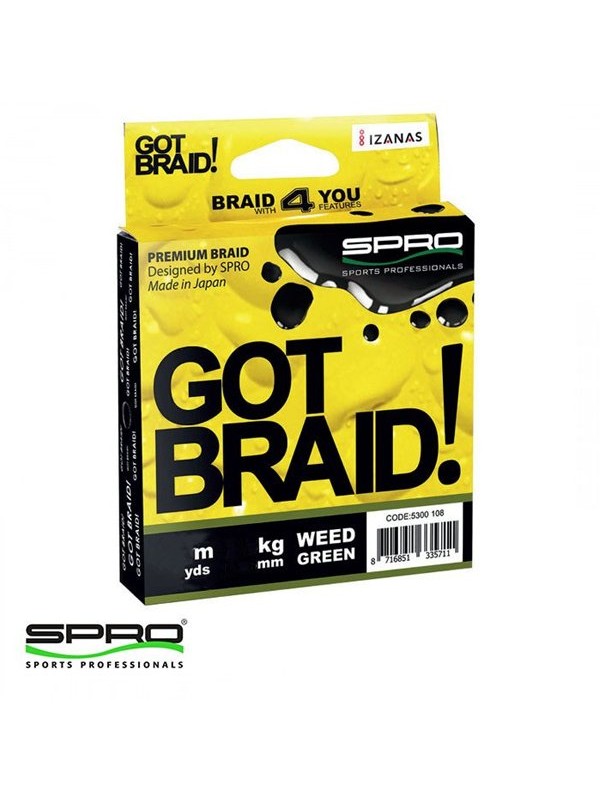 SPRO Got Braid! 0,18MM 300M Yeşil İp Misina…