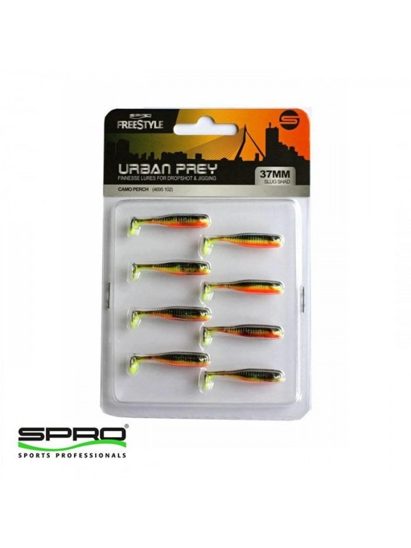 SPRO FS Up Slug Shads 37M Sil.Yem Camo Perch 1/8…