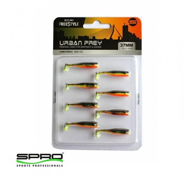 SPRO FS Up Slug Shads 37M Sil.Yem Camo Perch 1/8