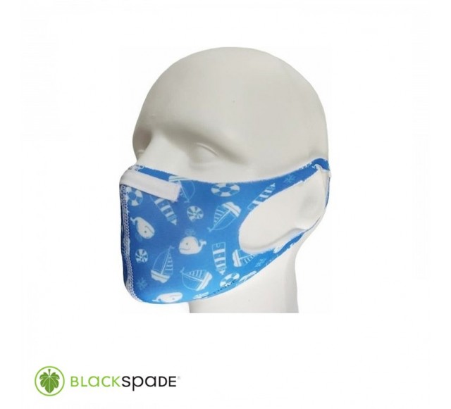 BLACKSPADE Çocuk Koruyucu Maske Deniz Desen S1…