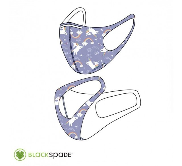 BLACKSPADE Çocuk Koruyucu Maske Unicorn Desen S1…