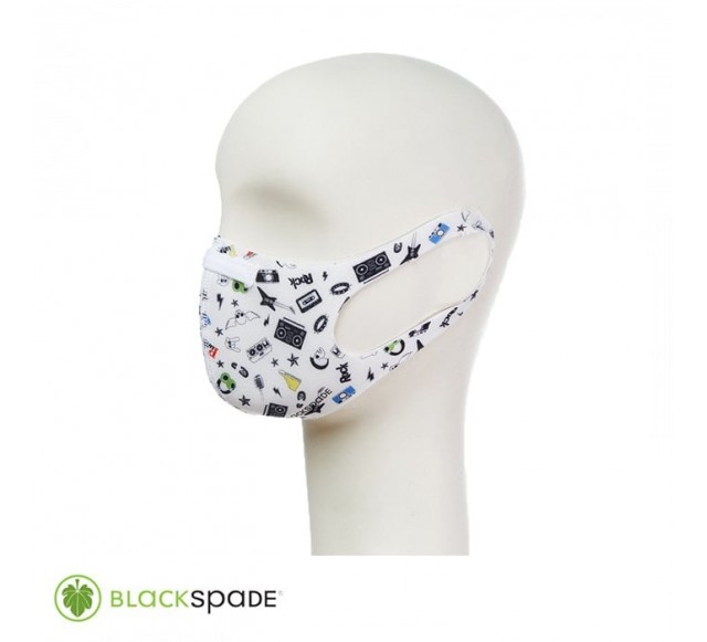 BLACKSPADE Çocuk Koruyucu Maske Müzik Desen S2…