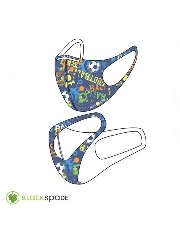 BLACKSPADE Çocuk Koruyucu Maske Futbol Desen S2…