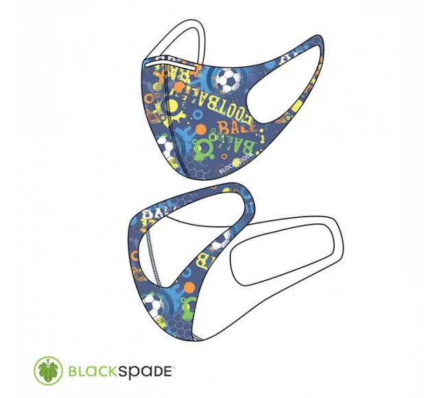 BLACKSPADE Çocuk Koruyucu Maske Futbol Desen S2…