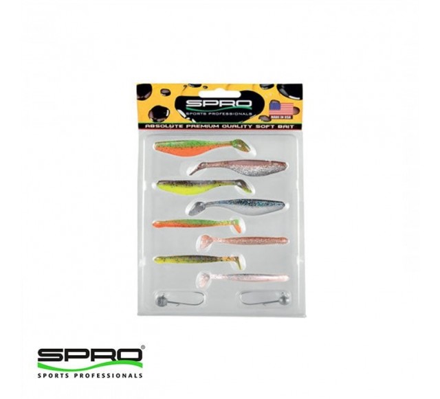 SPRO Ready 4 Fish Sil.Yem & Jig Head Seti E7-8 1/8