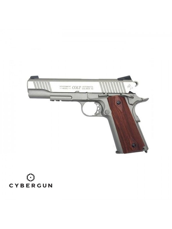 CYBERGUN Colt 1911 GBB Gümüş Airsoft Tabanca…