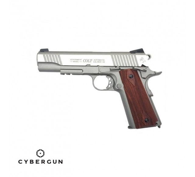 CYBERGUN Colt 1911 GBB Gümüş Airsoft Tabanca…